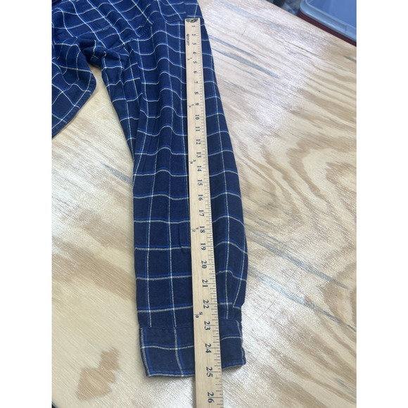 Ralph Lauren Polo Jeans Co Flannel Plaid Shirt Men's L/XL Navy Blue Preppy Y2K - Picture 12 of 12